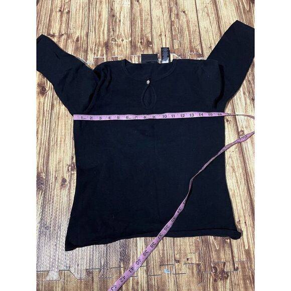 Axcess Women’s Shirt Black Peek A Boo Front Chest - Picture 7 of 7